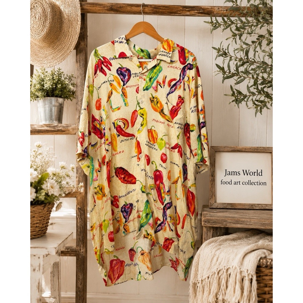 Foodart by Jams World "Chili World Wearable Art Y2K Collectible Shirt XXL